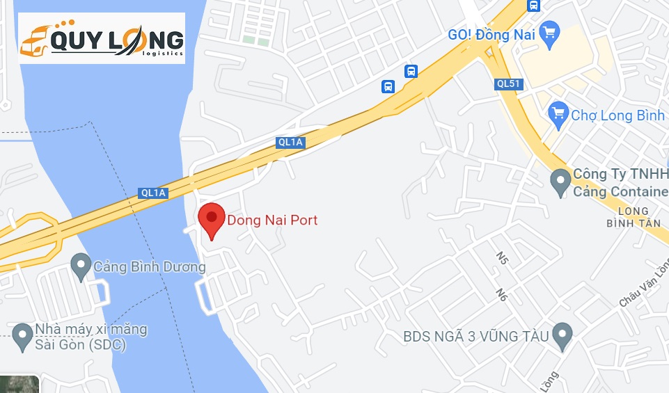 Bản đồ cảng Đồng Nai