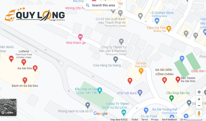Bản đồ ga Sài Gòn tại quận 3