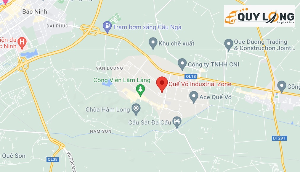 Bản đồ khu công nghiệp Quế Võ