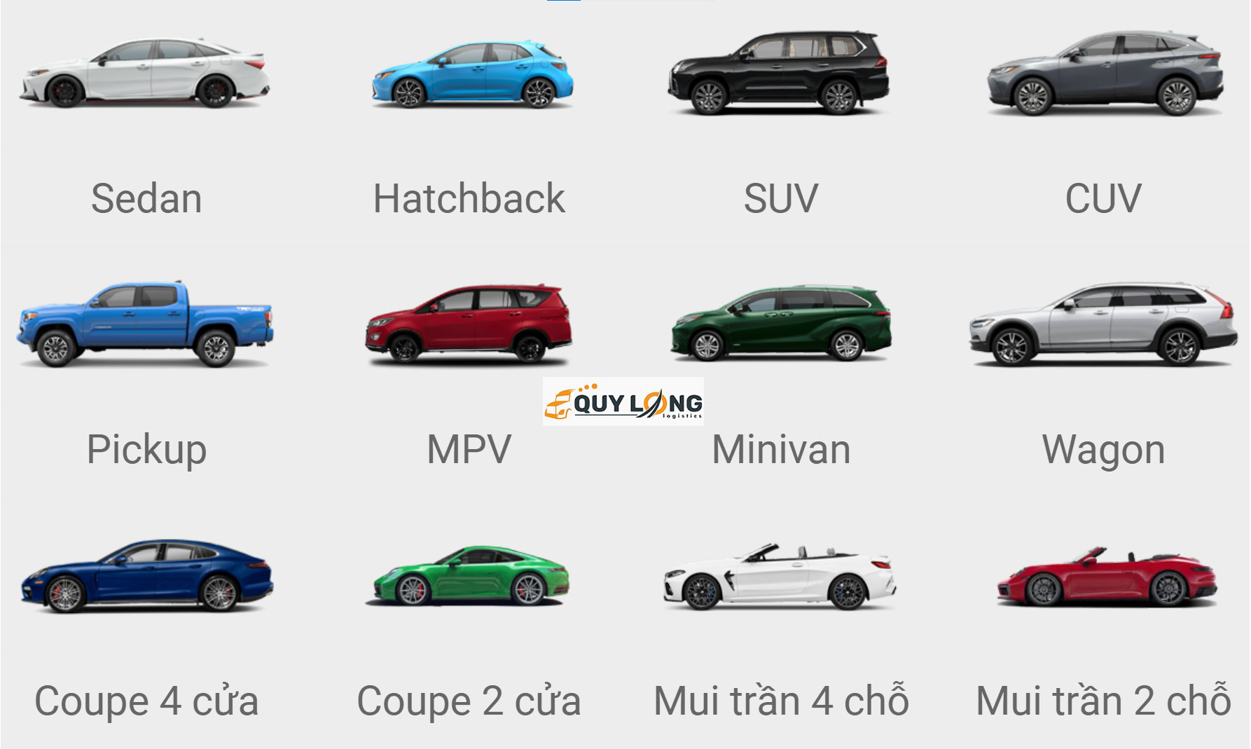 Dịch vụ vận chuyển xe ô tô sẽ có giá thành phụ thuộc vào loại xe