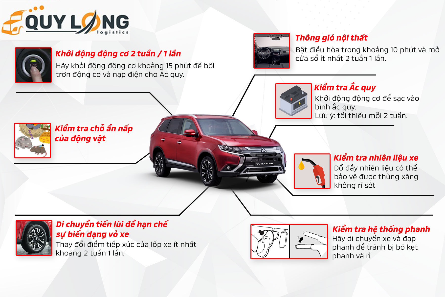 Kiểm tra chiếc xe thật kỹ trước khi giao cho đơn vị vận chuyển